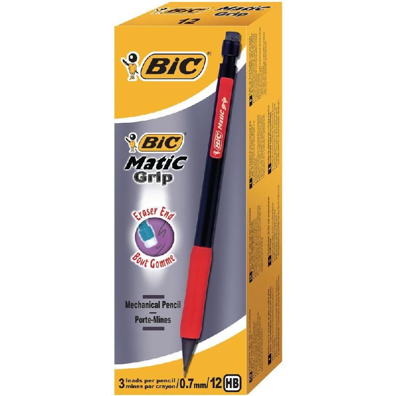 BIC PORTE-MINE BIC MATIC GRIP - 0,7 MM - JETABLE (PRIX À L'UNITÉ)