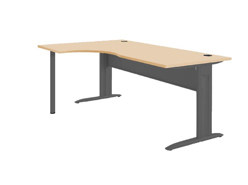 Bureau asymétrique 90° chêne/ant 180*120/60 cm avec retour gauche_0