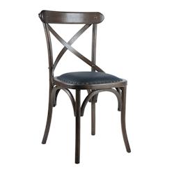 Anticline Créations Chaise bistro bois foncé - multi-matériau CS1642_0