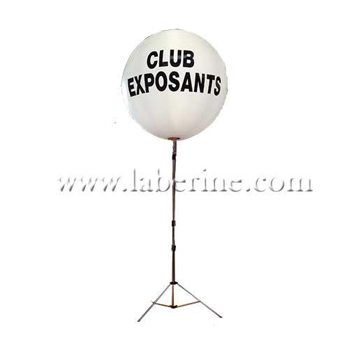 Éclairage de chantiers - Ballon éclairant auto-gonflant diamètre 1m20 - 12800 lumens - 4 ampoules fluorescentes 42W_0