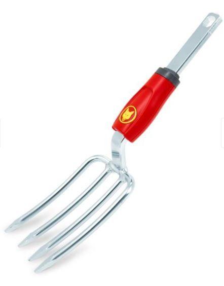 Fourche à fleurs W - 4 dents, légère et ergonomique avec revêtement grip antidérapant - Acier haute résistance_0