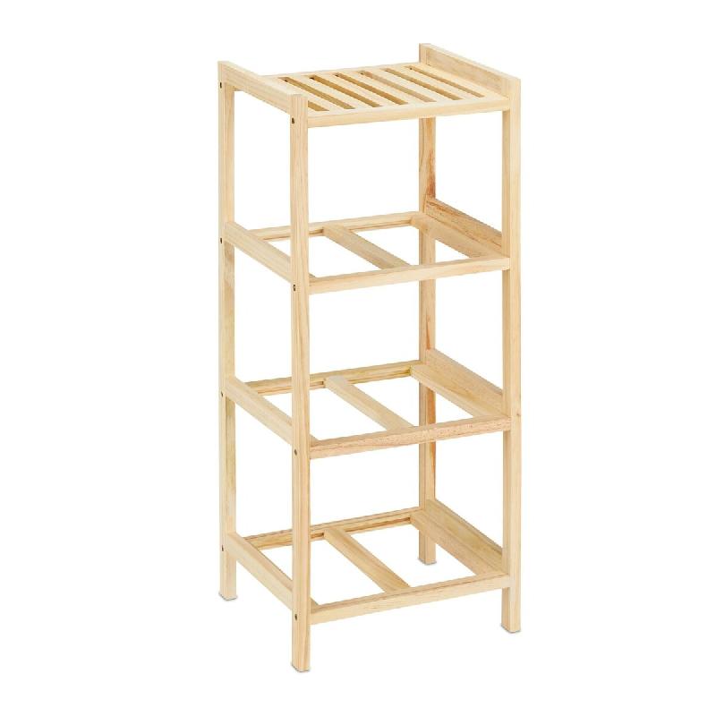 Helloshop26 - Étagère de rangement polyvalente pour salle de bain 65 x 28 x 25,5 cm pratique avec 3 paniers en bois marron 13_0010737 - marron Bois_0