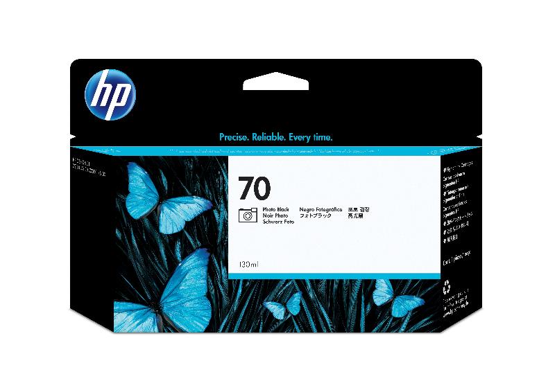 HP 70 cartouche d'encre DesignJet noir photo, 130 ml_0