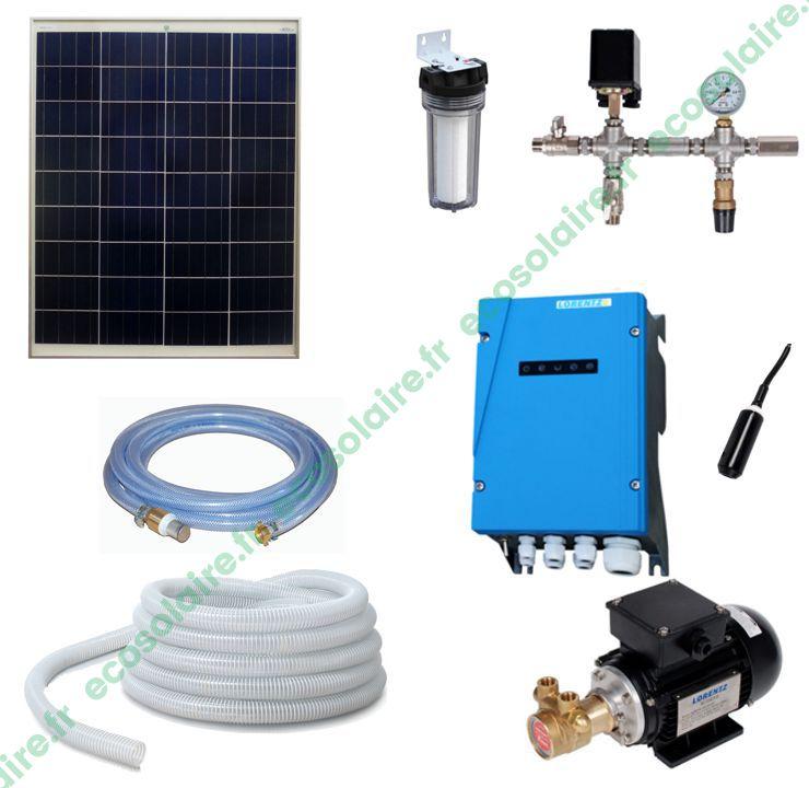 Kit pompe solaire de surface PS2-150 BOOST-125 LORENTZ - 80Wc 12V avec kit de mise sous pression et 90m de tuyau_0