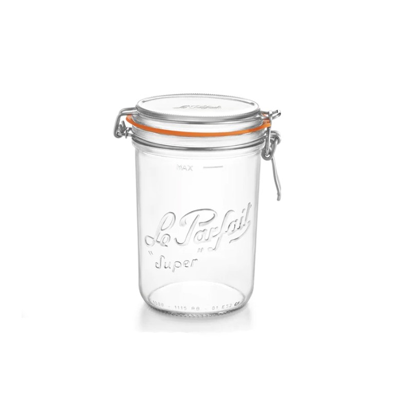 Pack de 6 bocaux Terrine Le Parfait Super 1000 g Ø 100 mm avec joint et fermeture inox - WL000007_0