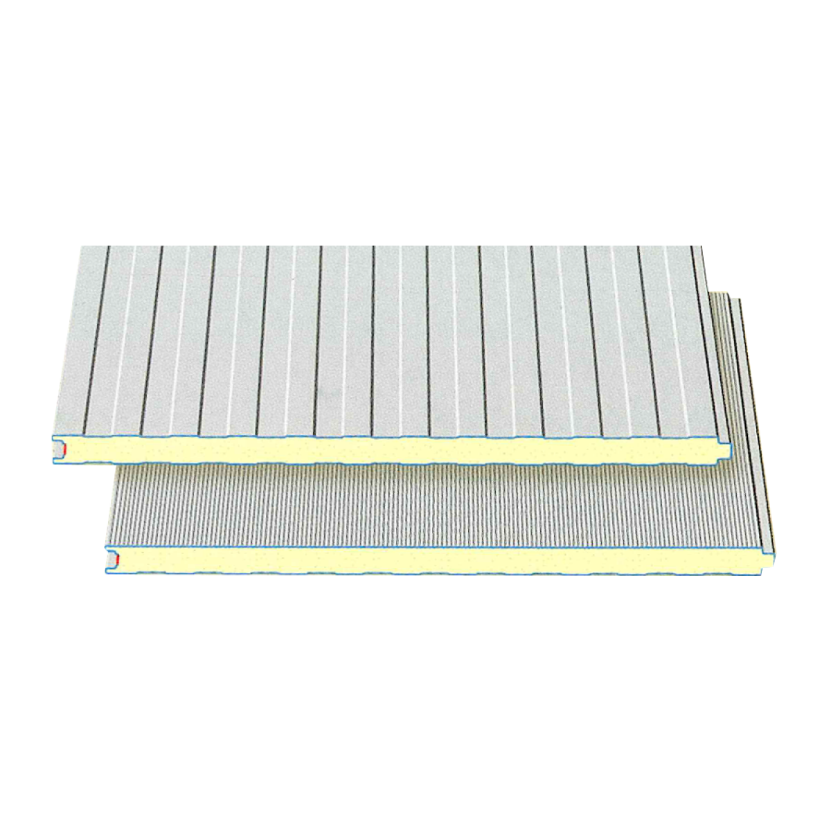 Panneau sandwich de bardage blanc avec une épaisseur de 40 mm et un longueur de 3m._0