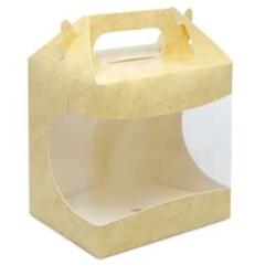 PAPA France Boîte Kraft à fenêtre 130 x 90 x 130 mm - POUL1KR_0