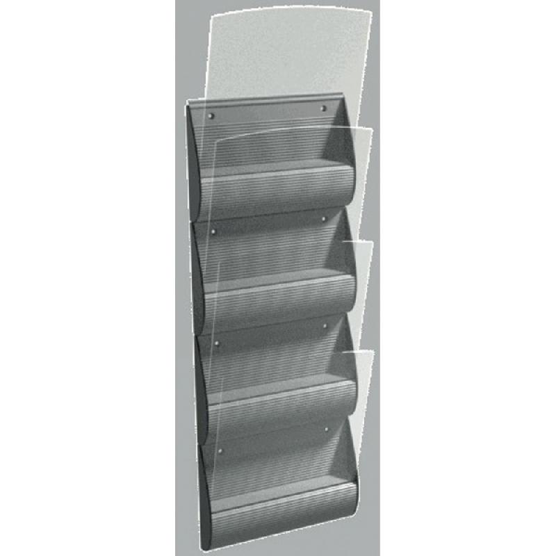 Paperflow Présentoir mural Grale 4 cases A4 - Gris_0
