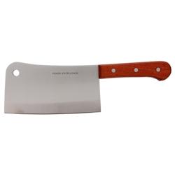 Pradel Excellence - Couperet lame droite 22cm manche bois 3 rivets - marron 3158079933785_0