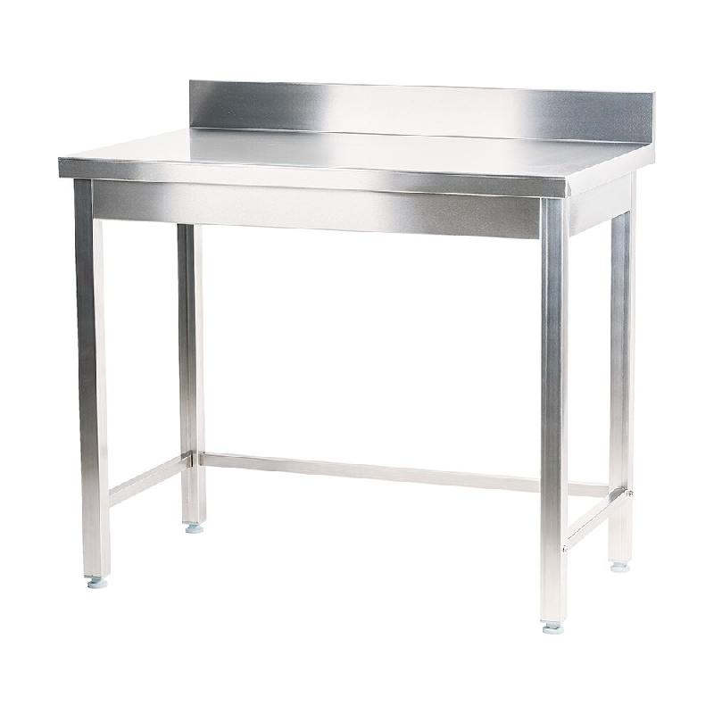 Romux® Table en Acier Inoxydable pour Restauration Murale sans Étagère 1400x800x850 mm | Table de Travail en Inox Résistante à la Corrosion - 843_0