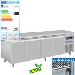 Table frigorifique ventilée 4 portes GN 1/1 - 550 L - Gastro Line PLUS - T° -2° à +8°_0