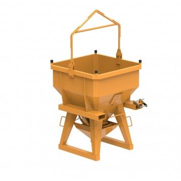 Ti fu bennes à béton - droite mécanisme ti avec fourreaux pour chariot élévateur et tuyau de 3m_0