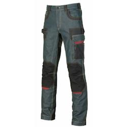 U-Power - Pantalon de travail bleu jean Stretch PLATINUM Bleu Taille 56 - 56 bleu 8033546199992_0