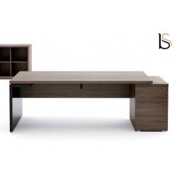 Bureau de direction Mito avec caisson - MDD - revêtement 3D imitation bois_0