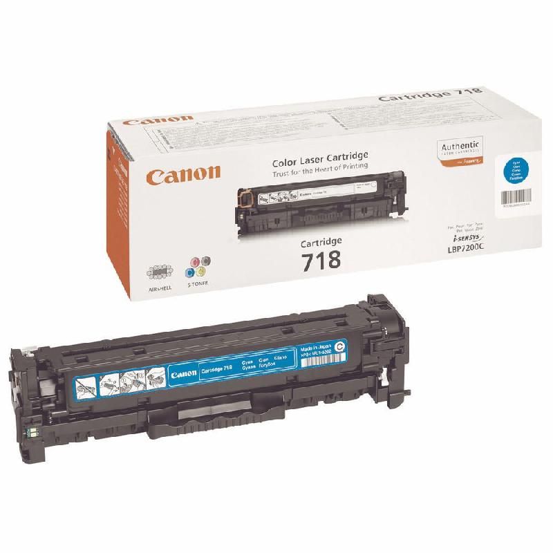 CANON TONER ORIGINAL 718 C (2661B002) - COULEUR: CYAN