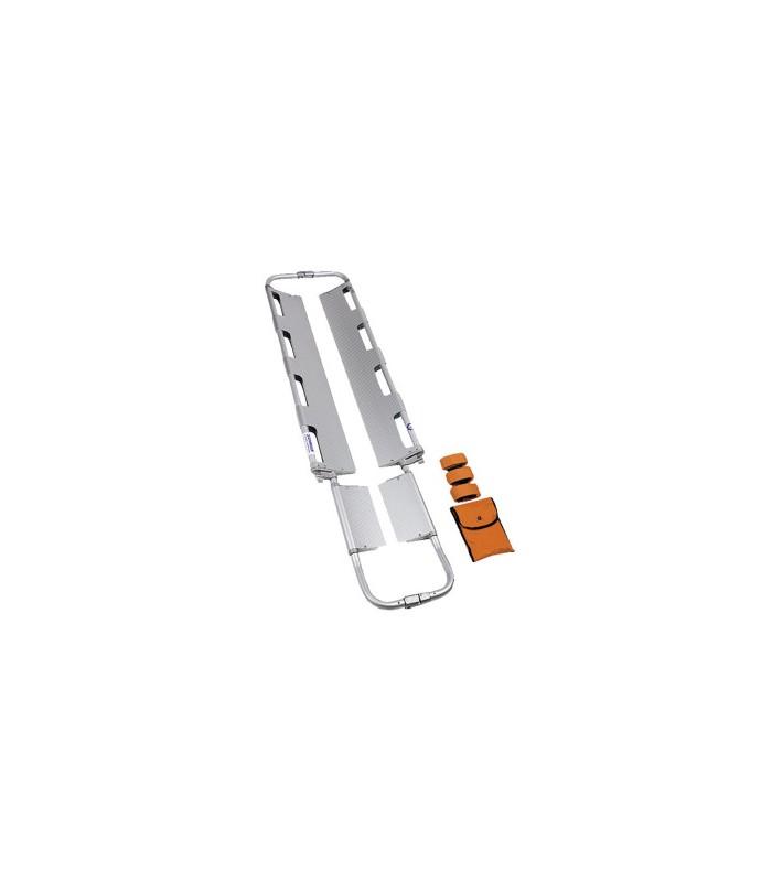 Civière cuillère pliable en aluminium - norme EN 1865 - longueur ajustable 120 à 190 cm - transport patient_0