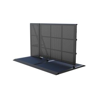 Crash barrière en aluminium léger - Grande porte ouverture à DROITE - Réf.: 101155-B - TEGO PRO - Structure pliable, 33kg, 1200x2000mm_0