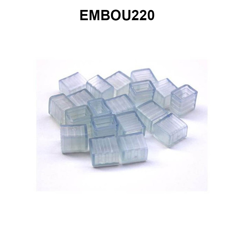 Embout de ruban 220 volts - étanchéité pour ruban 220V IP65 - Référence embou220_0