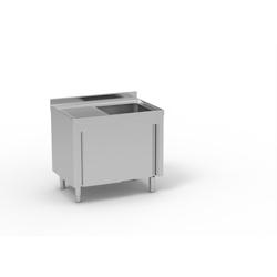 ERATOS Meuble Plonge Gamme 700 Aisi-304 18/10 100X700X850 - 1 Cuve Dim500X500X300 - Egouttoir A Gauche FMM-107/11I - Acier inoxydable 18/10 FMM-107/11_0