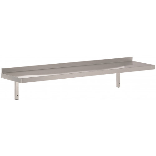 ÉTAGÈRE MURALE INOX SUR CONSOLES 400 X 1400 MM