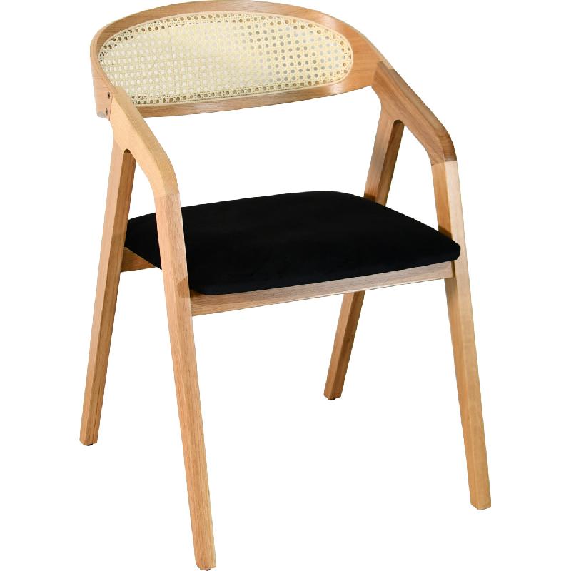 Fauteuil BONNAL chêne massif - intérieur - 62x50x76 cm - livré monté_0
