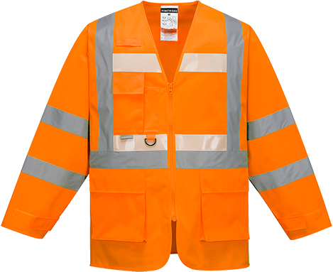 Gilet réfléchissant avec manches Executive Glowtex Orange G475 - Taille 3XL - Norme EN ISO 20471 et RIS 3279-TOM_0