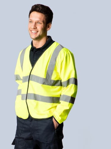 Gilet de sécurité manches longues - Fermeture velcro - Bandes réfléchissantes - Norme EN 471 classe 2_0