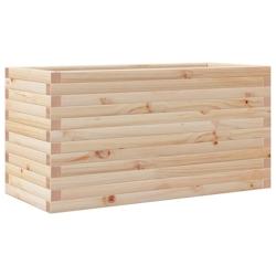 Helloshop26 - Jardinière bac lit surélevé plantes fleurs terrasse jardin 90 x 40 x 46 cm bois de pin massif marron 02_0037980 - 3000214011493_0