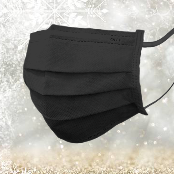 Masque chirurgical noir premium YI TING - qualité médicale - fabriqué à Taïwan - boîte de 50_0
