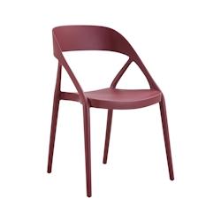 METRO PROFESSIONAL Fauteuil de terrasse MISTRAL, polypropylène / fibre de verre, 54 x 54 x 79 cm, empilable, bordeaux - rouge plastique polypropylèn_0