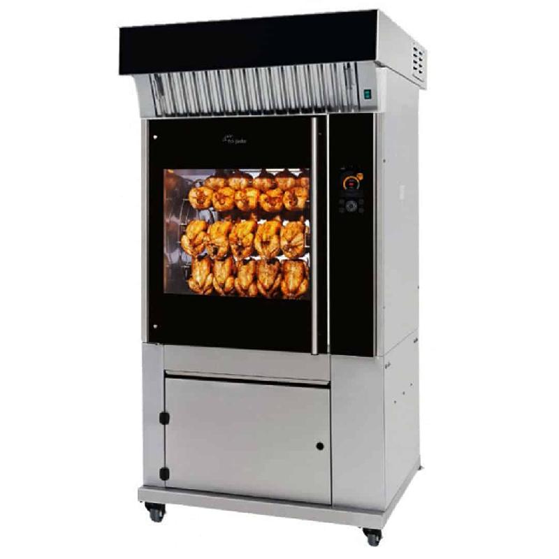 Rôtissoire autonettoyante avec hotte autonome à charbon actif profondeur 1080 mm_0