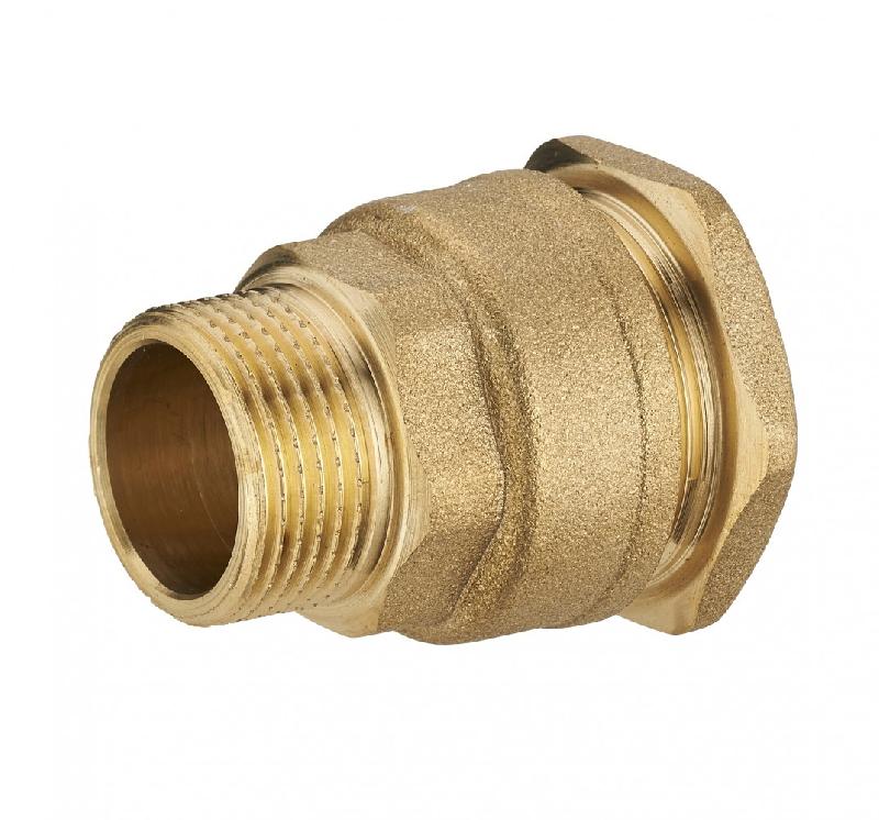 Raccord droit à compression en laiton - D.25 pour tube en polyéthylène - Filetage M 20 x 27_0