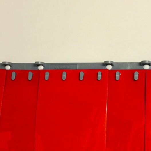Rideau à lanières PVC orange opaque - Standard pour frigo et températures ambiantes - Largeur 200 mm, épaisseur 2 mm_0