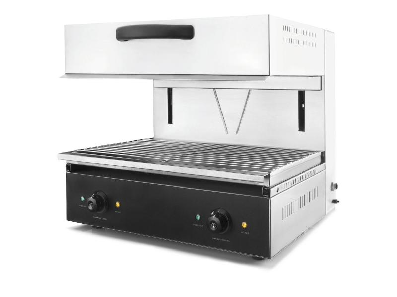 Salamandre électrique professionnelle 4000W - Lacor - Acier inoxydable - 2 résistances indépendantes - Toit réglable 0-140 mm_0