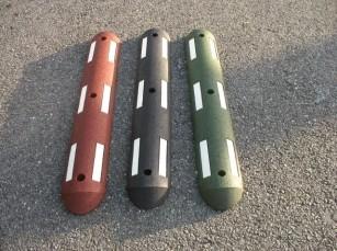 Séparateur de voie franchissable en caoutchouc - bandes réfléchissantes - fabriqué en France_0