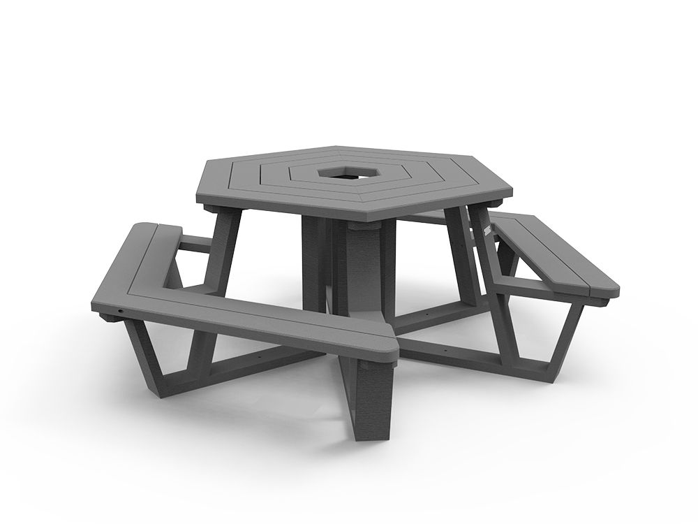 Table de pique-nique HELIOS - PMR - largeur 2324 mm - STD OR-TPN-02-PMR2 - 2 accès PMR - jusqu'à 95% plastique_1