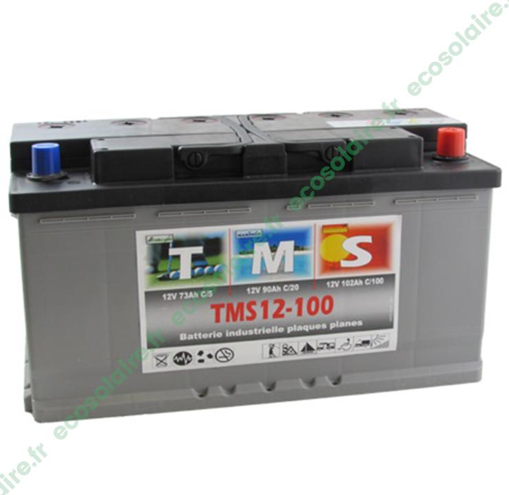 Batterie solaire TMS12-100 - 102Ah 12V C100 - Plomb ouvert - ACEDIS_0