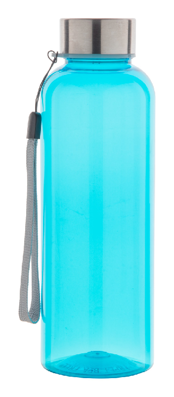Bouteille en RPET - 500 ml - bouchon en acier inoxydable - avec dragonne - sans BPA_0