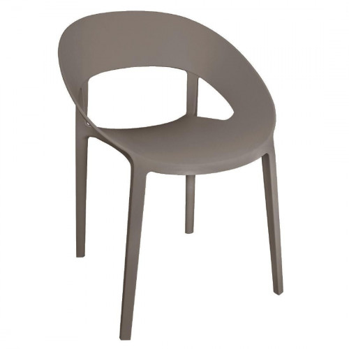 CHAISES ENVELOPPANTES EMPILABLES EN POLYPROPYLÈNE CAFÉ BOLERO - LOT DE 4