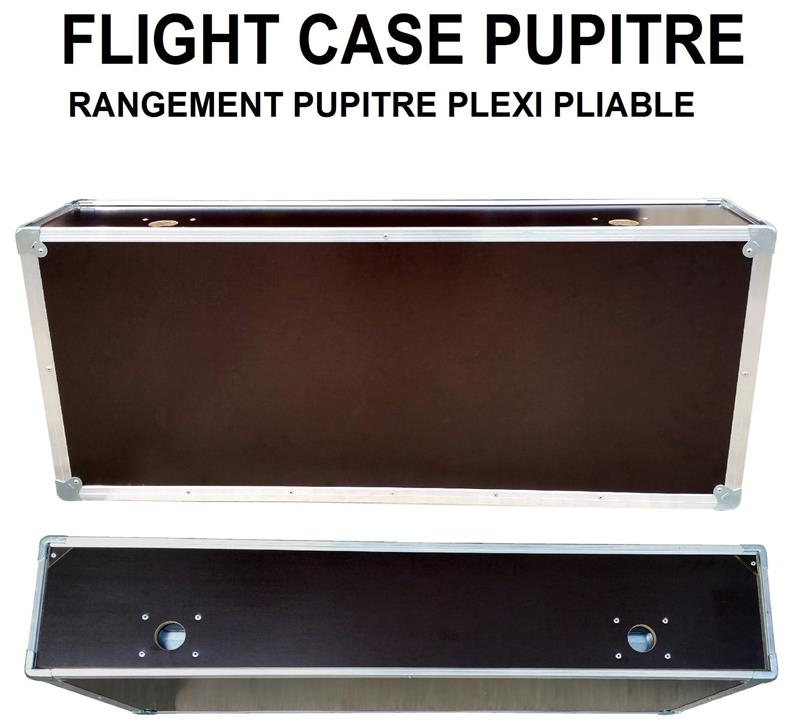 Flight case professionnel pour pupitre Plexi FASE - AT 33 - pliable avec mousse haute densité_0