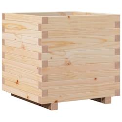 Helloshop26 - Jardinière bac lit surélevé plantes fleurs terrasse jardin 50 x 50 x 49,5 cm bois de pin massif marron 02_0037645 - 3000213915327_0