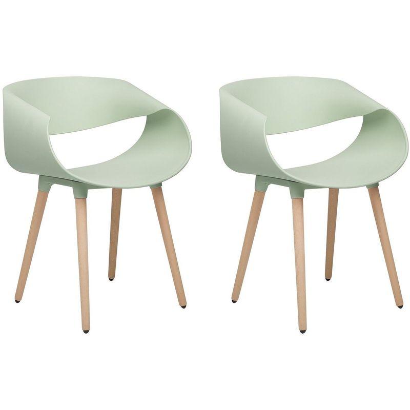 LOT DE 2 CHAISES AU DESIGN CONTEMPORAIN ET ÉLÉGANT BELIANI LOT DE 2 CHAISES AU DESIGN CONTEMPORAIN ET ÉLÉGANT BELIANI