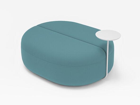 Pouf oval Artiko modulable avec tablette optionnelle_0