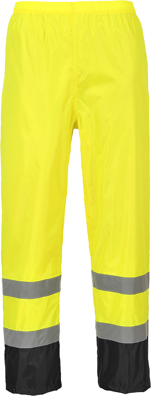 Pantalon de pluie hi-vis bicolore   jaune noir h444, xxl_0