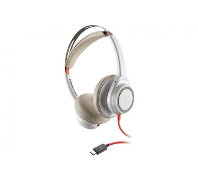 Poly Blackwire 7225 - Micro-casque stéréo filaire sans perche USB-C blanc avec annulation active du bruit - Réf. 467228_0