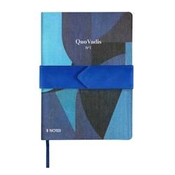 Quo Vadis - Carnet de notes - Français - Iconique - Multicolore - Pages Lignées - 15x21 cm - Papier Clairefontaine blanc - Toile (effet tissé) - bl_0