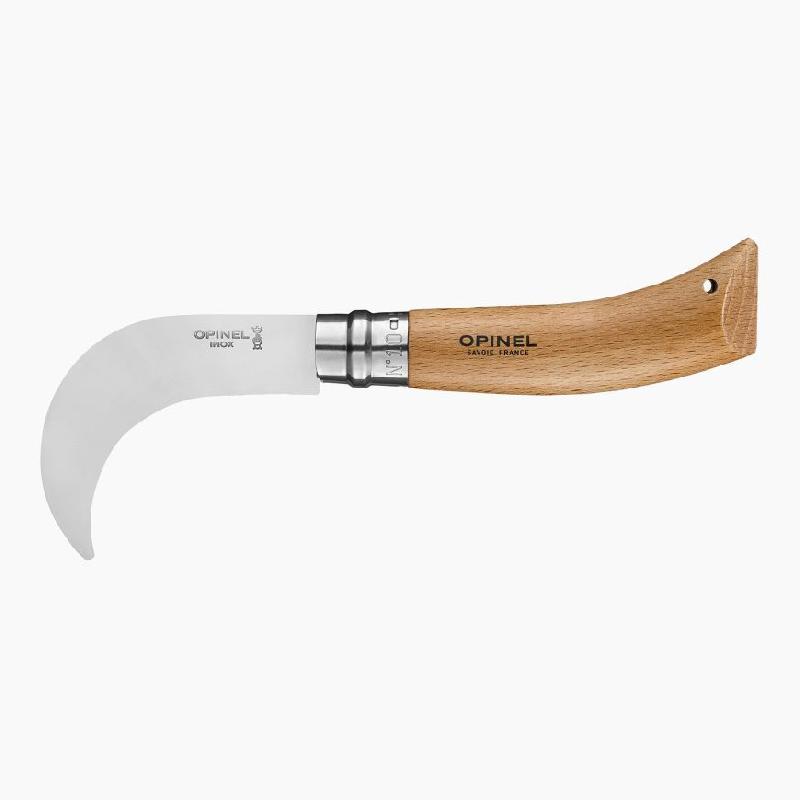 Serpette-greffoir OPINEL n°10 - lame courbe biseautée - inox - manche en hêtre - 10 cm_0