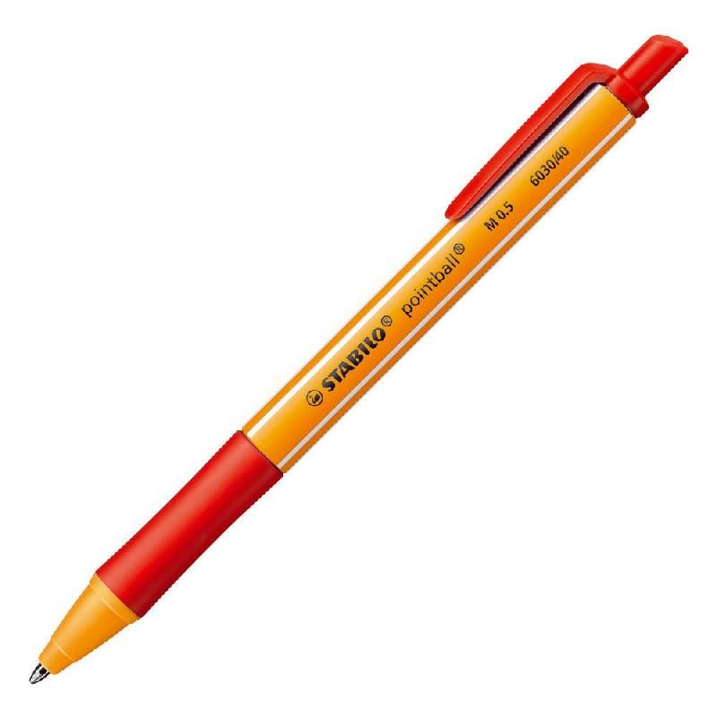 STABILO STYLO BILLE POINTBALL STABILO - 0,5 MM - ROUGE (PRIX À L'UNITÉ)