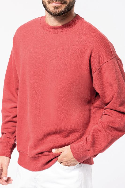 Sweat-shirt écoresponsable oversize à col rond unisexe - Kariban - Réf: K4032 - 85% coton biologique, 15% polyester recyclé_0