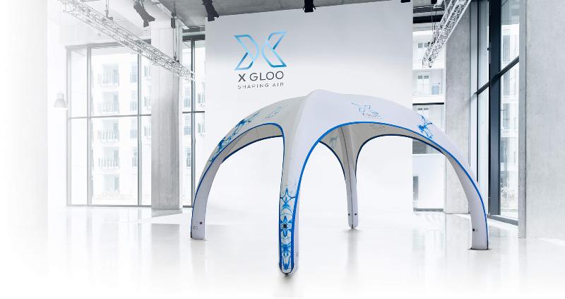 Tente gonflable X-Gloo - résistante aux vents et aux U.V, imperméable, ignifugée et modulable_0